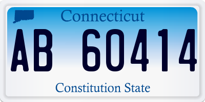 CT license plate AB60414