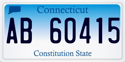 CT license plate AB60415