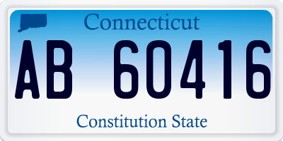 CT license plate AB60416