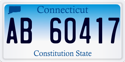 CT license plate AB60417