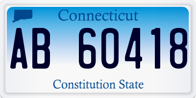 CT license plate AB60418