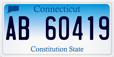 CT license plate AB60419
