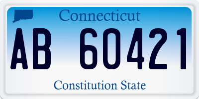 CT license plate AB60421