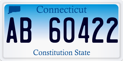 CT license plate AB60422