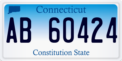 CT license plate AB60424