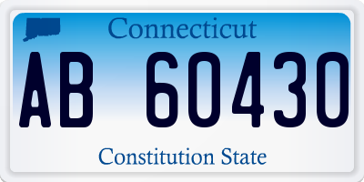 CT license plate AB60430