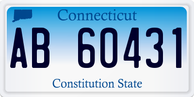 CT license plate AB60431