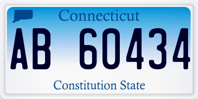 CT license plate AB60434