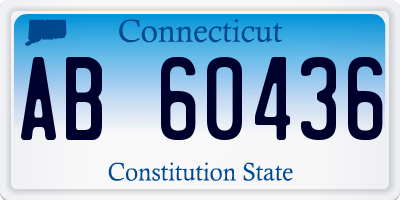 CT license plate AB60436