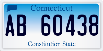 CT license plate AB60438