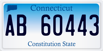 CT license plate AB60443