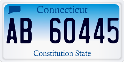 CT license plate AB60445