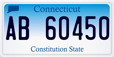 CT license plate AB60450