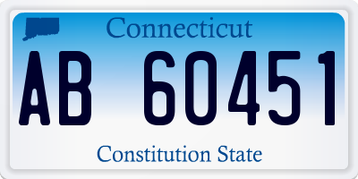CT license plate AB60451