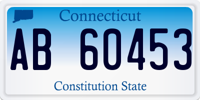 CT license plate AB60453