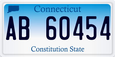 CT license plate AB60454