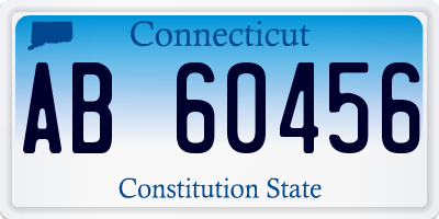 CT license plate AB60456