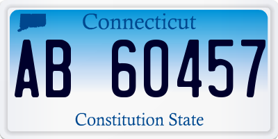 CT license plate AB60457