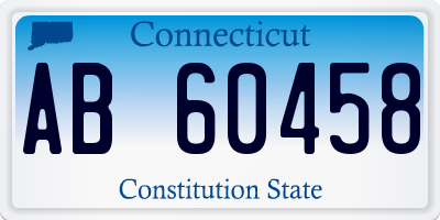 CT license plate AB60458