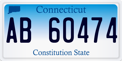 CT license plate AB60474