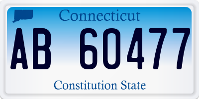 CT license plate AB60477