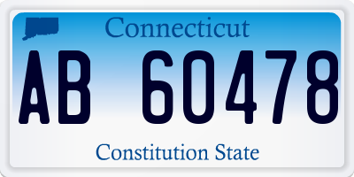 CT license plate AB60478