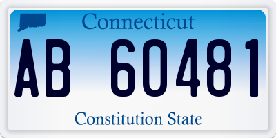 CT license plate AB60481