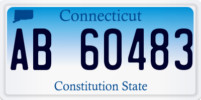 CT license plate AB60483