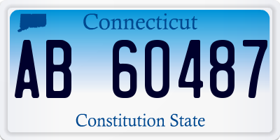 CT license plate AB60487