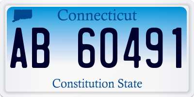 CT license plate AB60491