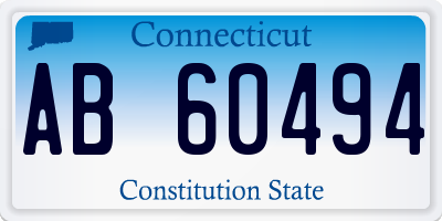 CT license plate AB60494