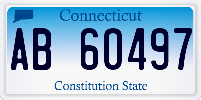 CT license plate AB60497