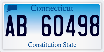 CT license plate AB60498