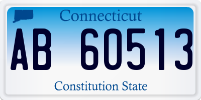 CT license plate AB60513