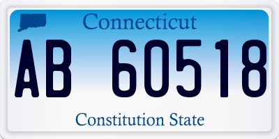 CT license plate AB60518
