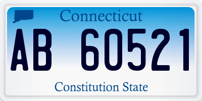 CT license plate AB60521