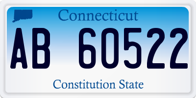 CT license plate AB60522
