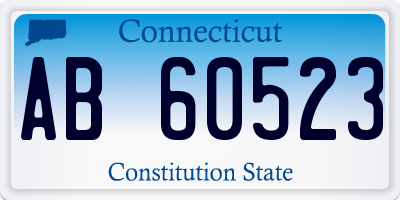 CT license plate AB60523