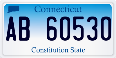 CT license plate AB60530