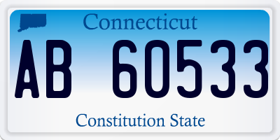 CT license plate AB60533