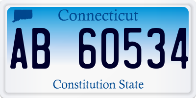 CT license plate AB60534