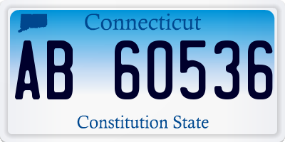 CT license plate AB60536