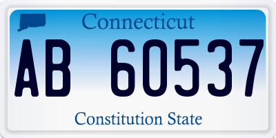 CT license plate AB60537