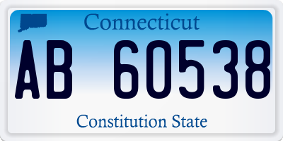 CT license plate AB60538