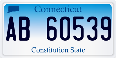 CT license plate AB60539