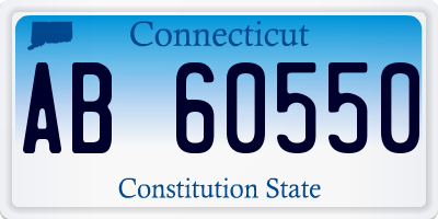 CT license plate AB60550