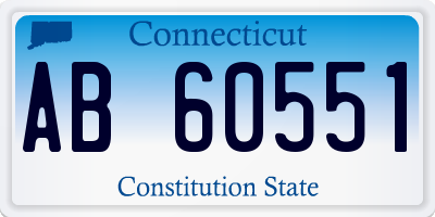 CT license plate AB60551