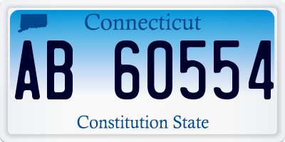 CT license plate AB60554