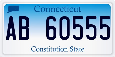 CT license plate AB60555