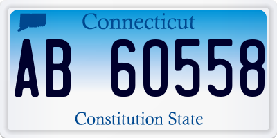 CT license plate AB60558